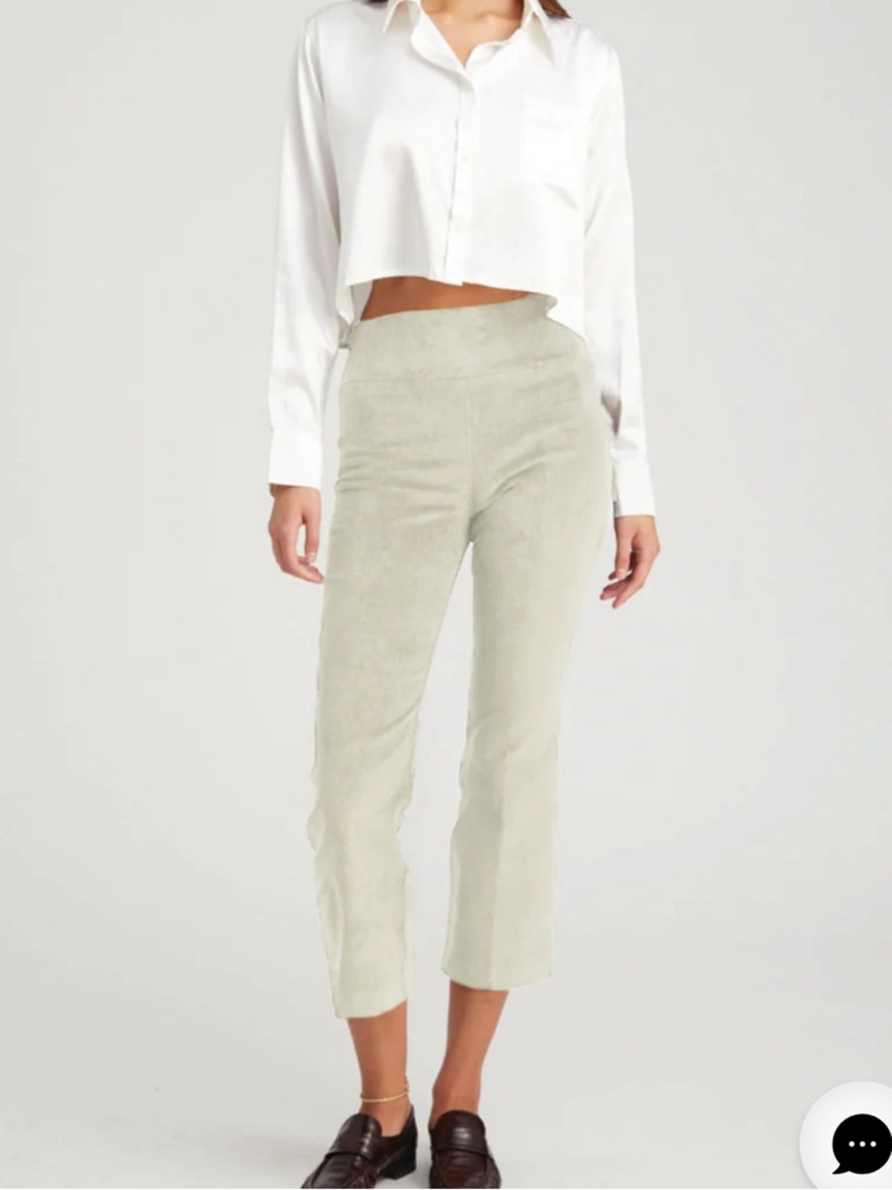 SPRWMN Crop Flare Corduroy Pants Sable